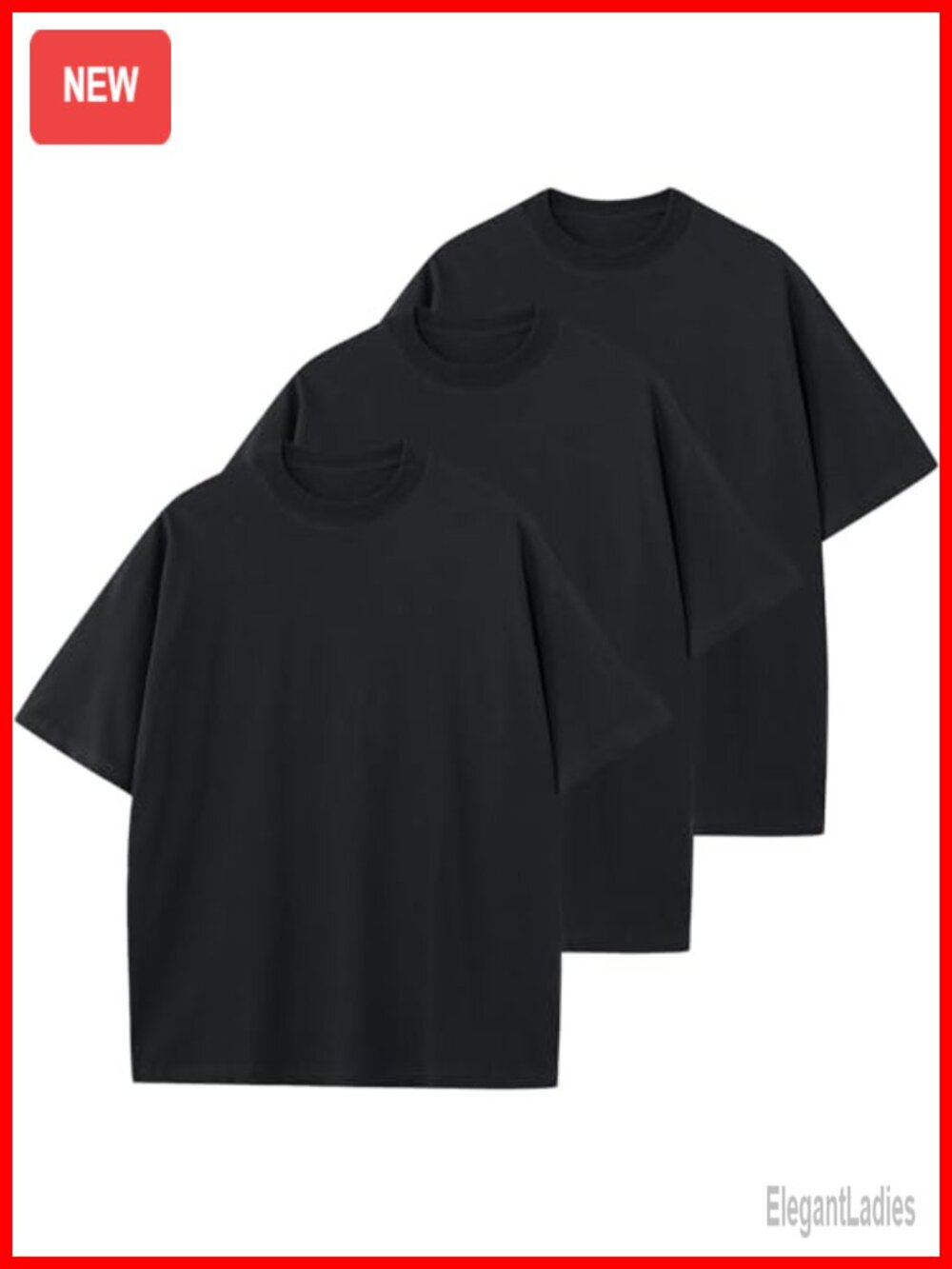 Unisex Oversized Cotton Crew Neck Short Sleeve T-Shirt Loose Basic Tee